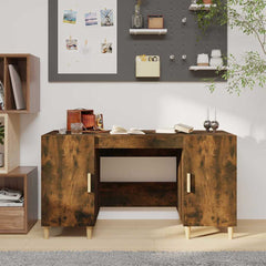 Desk 140x50x75 cm Engineered Wood Smoked oak