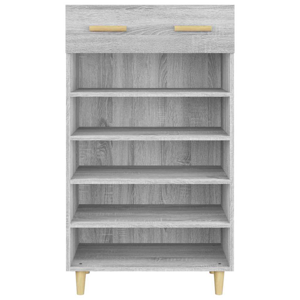vidaXL Shoe Cabinet Grey Sonoma 60x35x105 cm Engineered Wood 6