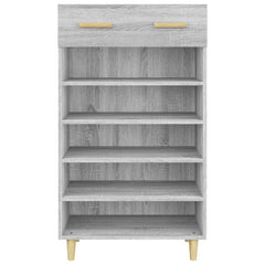 vidaXL Shoe Cabinet Grey Sonoma 60x35x105 cm Engineered Wood 6