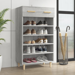 vidaXL Shoe Cabinet Grey Sonoma 60x35x105 cm Engineered Wood 1