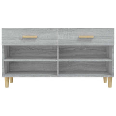 vidaXL Shoe Cabinet Grey Sonoma 102x35x55 cm Engineered Wood 6
