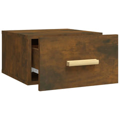 vidaXL Wall-mounted Bedside Cabinets 2 pcs Smoked Oak 35x35x20 cm 4