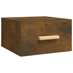 vidaXL Wall-mounted Bedside Cabinets 2 pcs Smoked Oak 35x35x20 cm 5