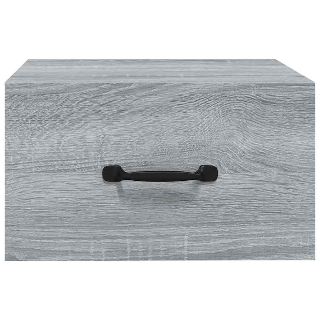 vidaXL Wall-mounted Bedside Cabinets 2 pcs Grey Sonoma 35x35x20 cm 6