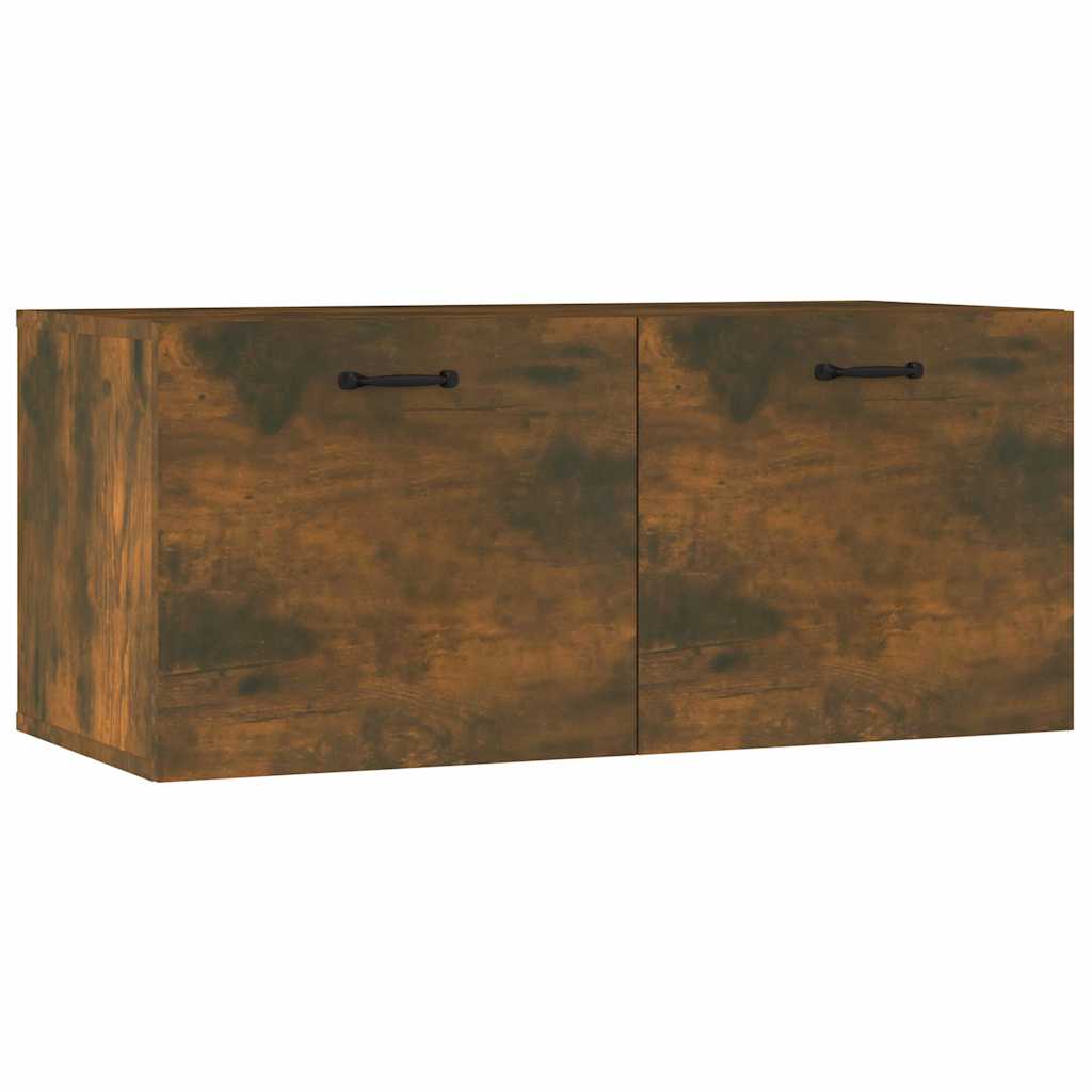 vidaXL Wall Cabinet Smoked Oak 80x36.5x35 cm Engineered Wood 2