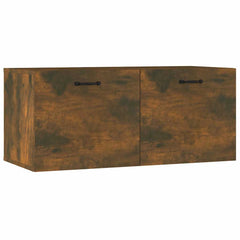 vidaXL Wall Cabinet Smoked Oak 80x36.5x35 cm Engineered Wood 2