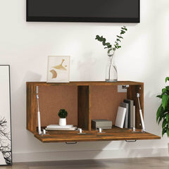 vidaXL Wall Cabinet Smoked Oak 80x36.5x35 cm Engineered Wood 3