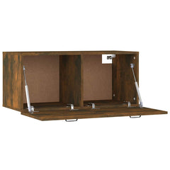 vidaXL Wall Cabinet Smoked Oak 80x36.5x35 cm Engineered Wood 6