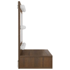 vidaXL Mirror Cabinet with LED Brown Oak 60x31.5x62 cm 6