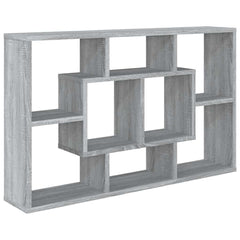 vidaXL Wall Shelf Grey Sonoma 85x16x52.5 cm Engineered Wood 2