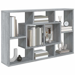 vidaXL Wall Shelf Grey Sonoma 85x16x52.5 cm Engineered Wood 4