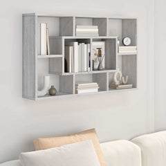 vidaXL Wall Shelf Grey Sonoma 85x16x52.5 cm Engineered Wood 1
