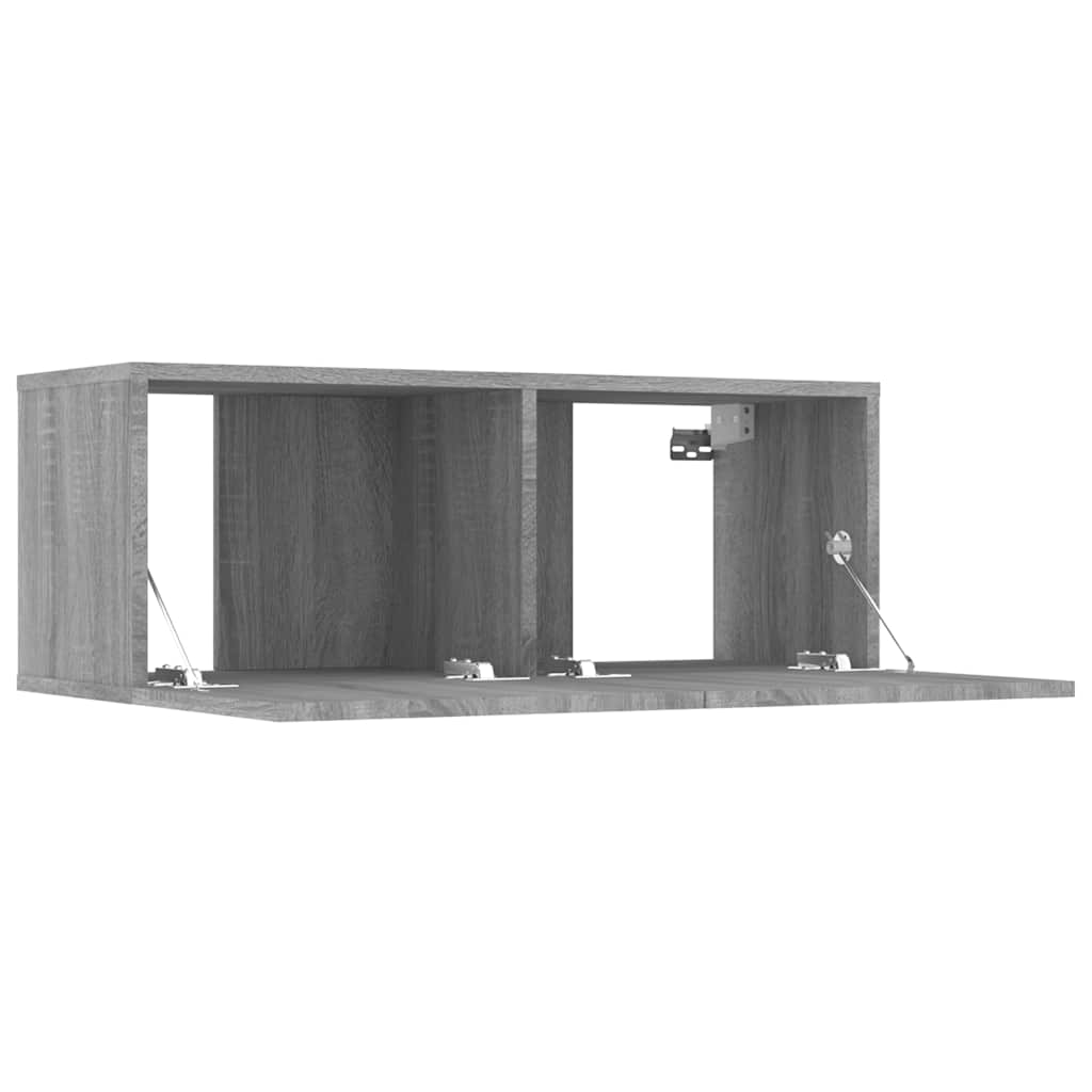 vidaXL 2 Piece TV Cabinet Set Grey Sonoma 80x30x30 cm Engineered Wood 5