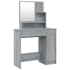 Dressing Table with Mirror 86,5x35x136 cm Grey sonoma
