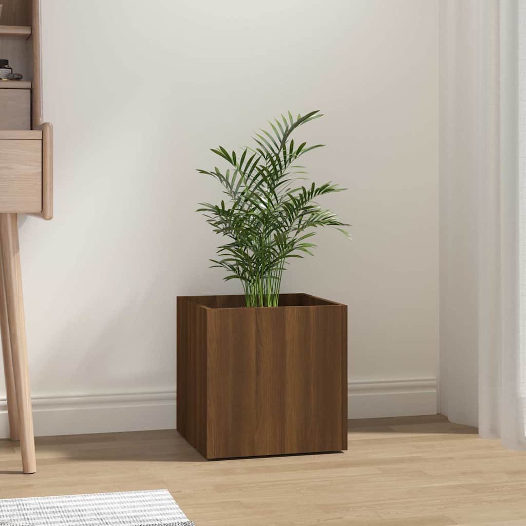 vidaXL Planter Box Brown Oak 40x40x40 cm Engineered Wood 1