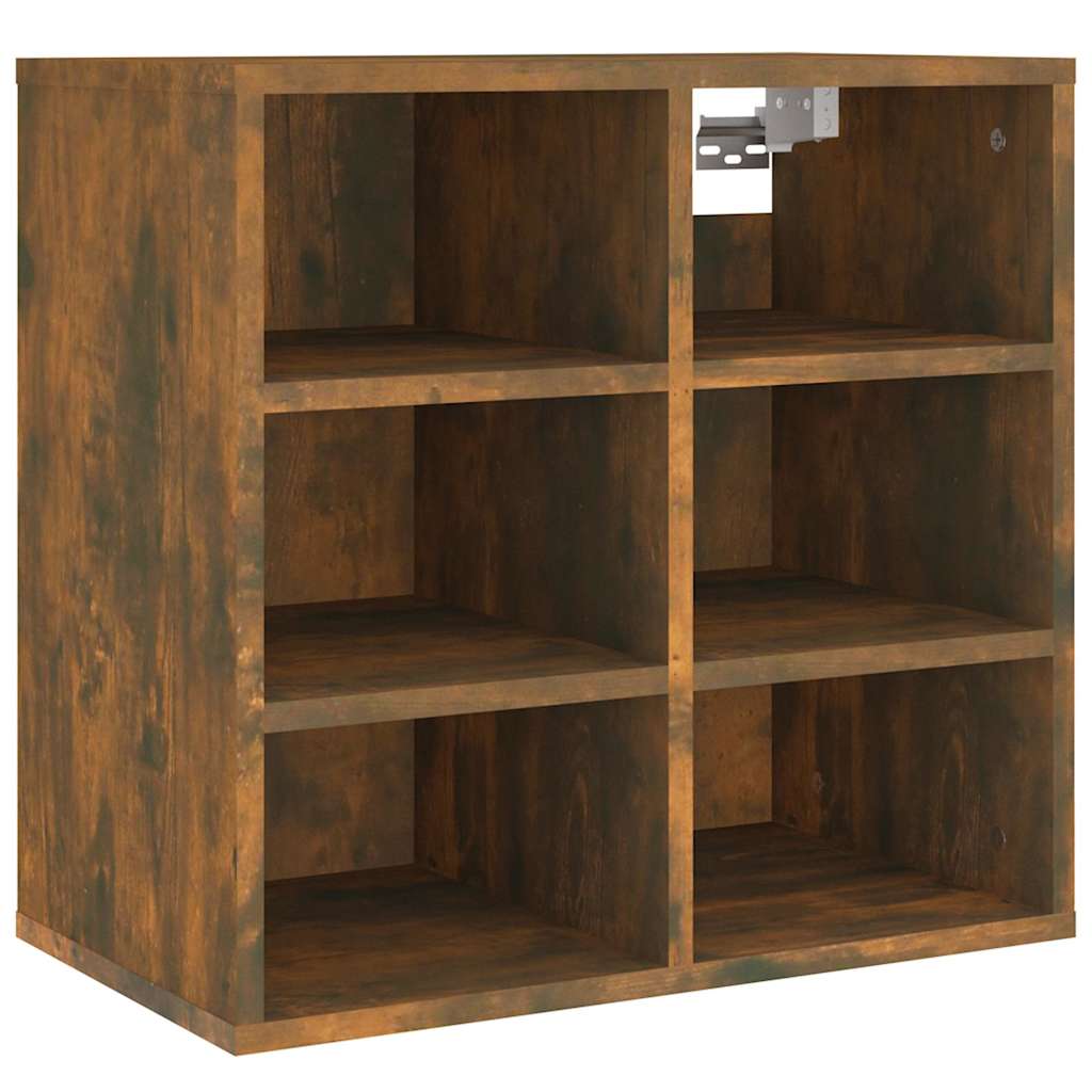 vidaXL Shoe Cabinet Smoked Oak 52,5x30x50 cm 4