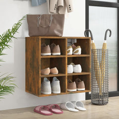 vidaXL Shoe Cabinet Smoked Oak 52,5x30x50 cm 1
