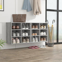 vidaXL Shoe Cabinets 2 pcs Grey Sonoma 52,5x30x50 cm 1