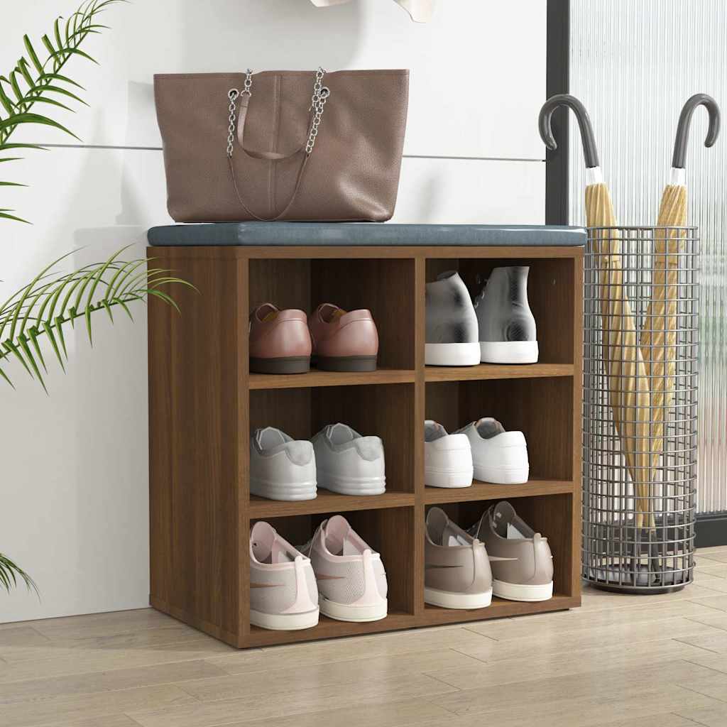 vidaXL Shoe Cabinet Brown Oak 52.5x30x50 cm 3