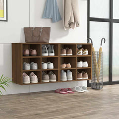 vidaXL Shoe Cabinets 2 pcs Brown Oak 52,5x30x50 cm 1