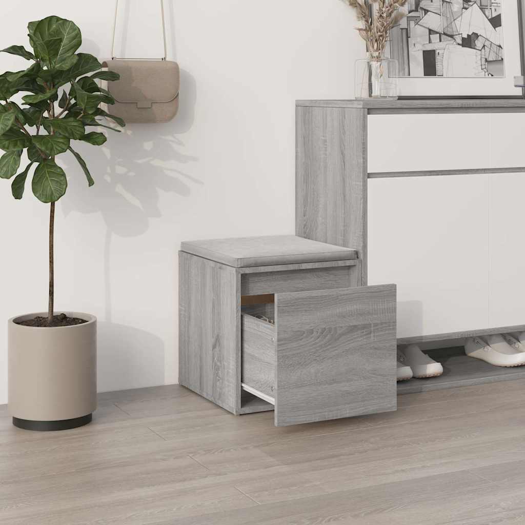 vidaXL Box Drawer Grey Sonoma 40.5x40x40 cm Engineered Wood 3