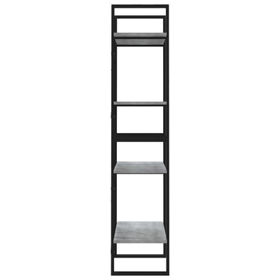 4-Tier Book Cabinet Grey Sonoma 60x30x140 cm Engineered Wood