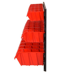 vidaXL 26 Piece Workshop Shelf Set Red and Black 77x39cm Polypropylene 3