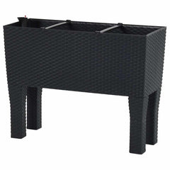 152208 vidaXL Raised Garden Bed Anthracite 60x25x46 cm PP Rattan 4