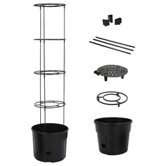 vidaXL Tomato Grower Anthracite Ø39x150 cm Polypropylene 1