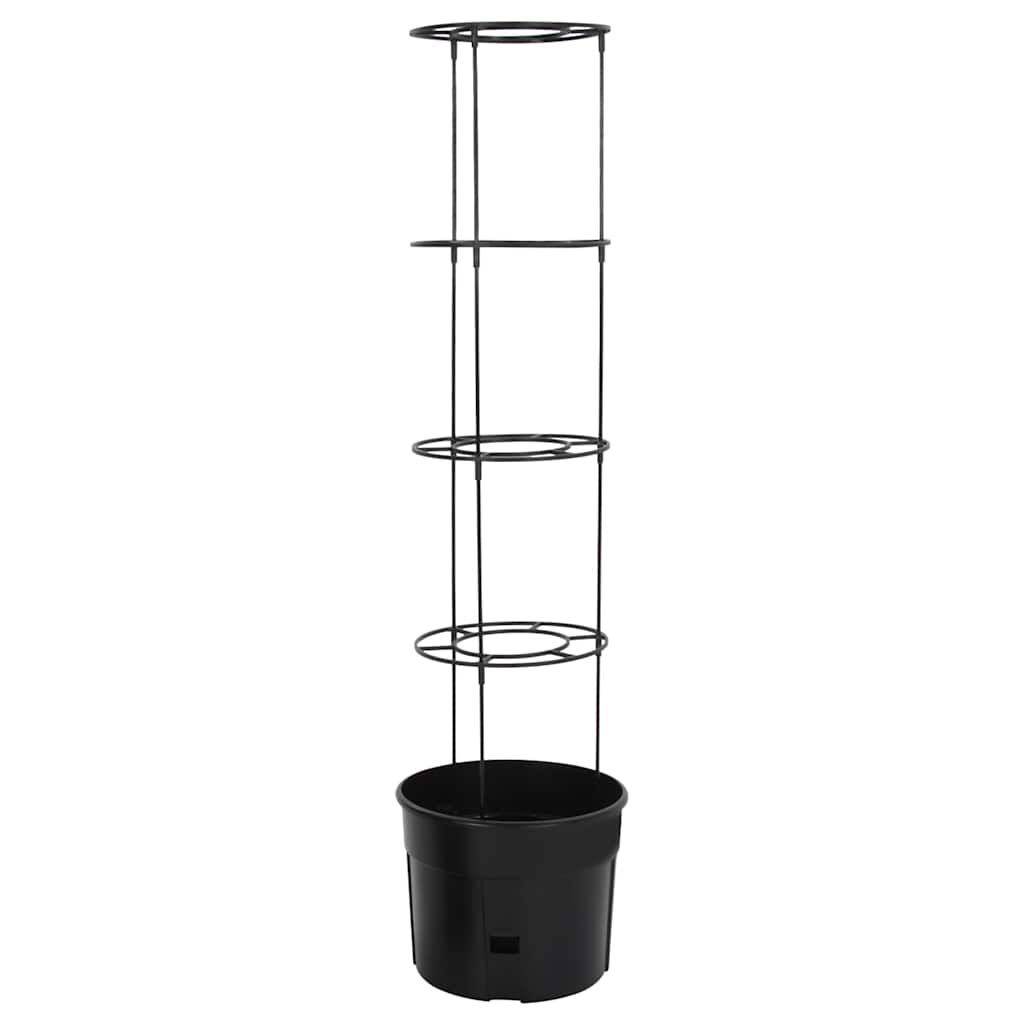vidaXL Tomato Grower Anthracite Ø39x150 cm Polypropylene 3