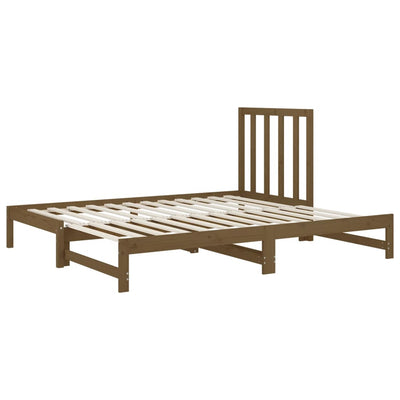 Pull-out Day Bed Honey Brown 2x(90x190) cm Solid Wood Pine