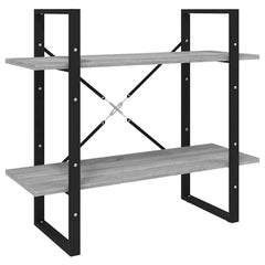 5-Tier Book Cabinet 80x30x175 cm Engineered Wood Grey sonoma