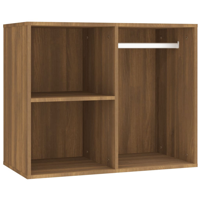 Dressing Table Set with LED Brown Oak Engineered Wood