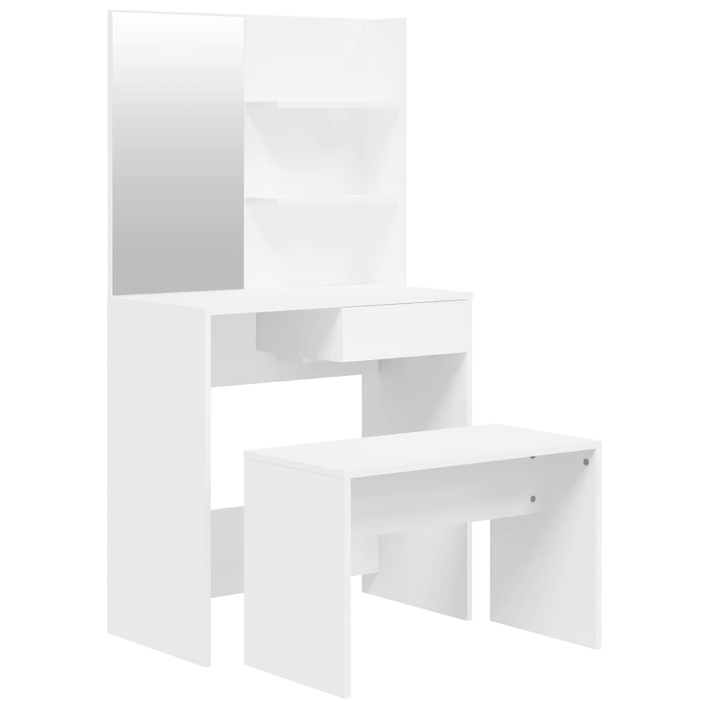 vidaXL Dressing Table Set White 74.5x40x141 cm 2