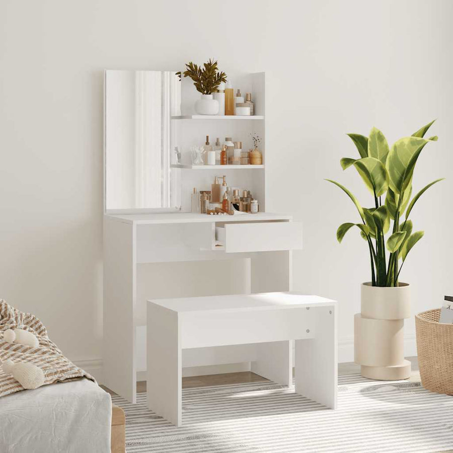 vidaXL Dressing Table Set White 74.5x40x141 cm 1