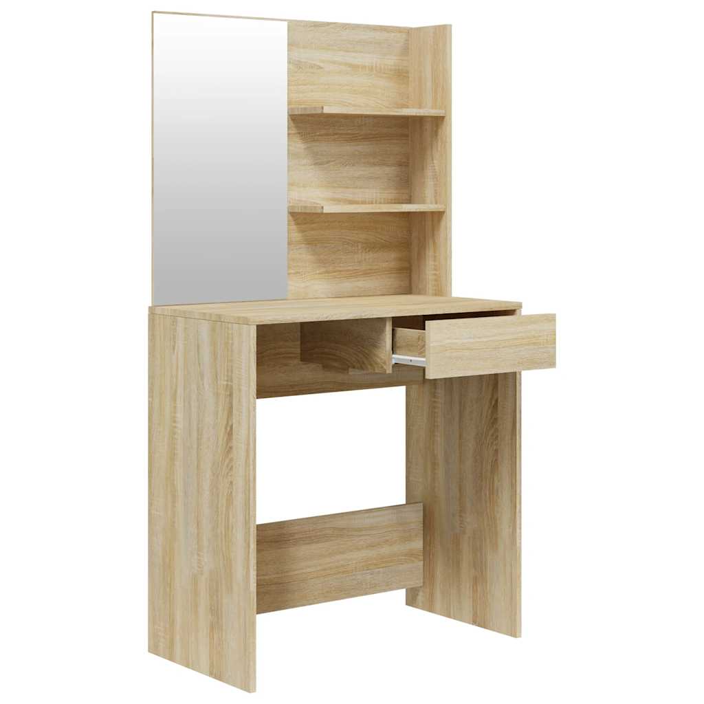 vidaXL Dressing Table Set Sonoma Oak 74.5x40x141 cm 5