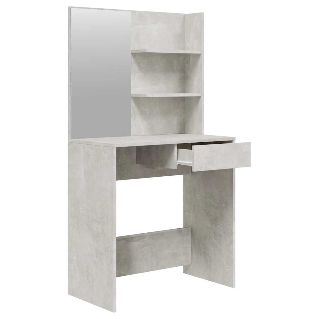 vidaXL Dressing Table Set Concrete Grey 74.5x40x141 cm 5