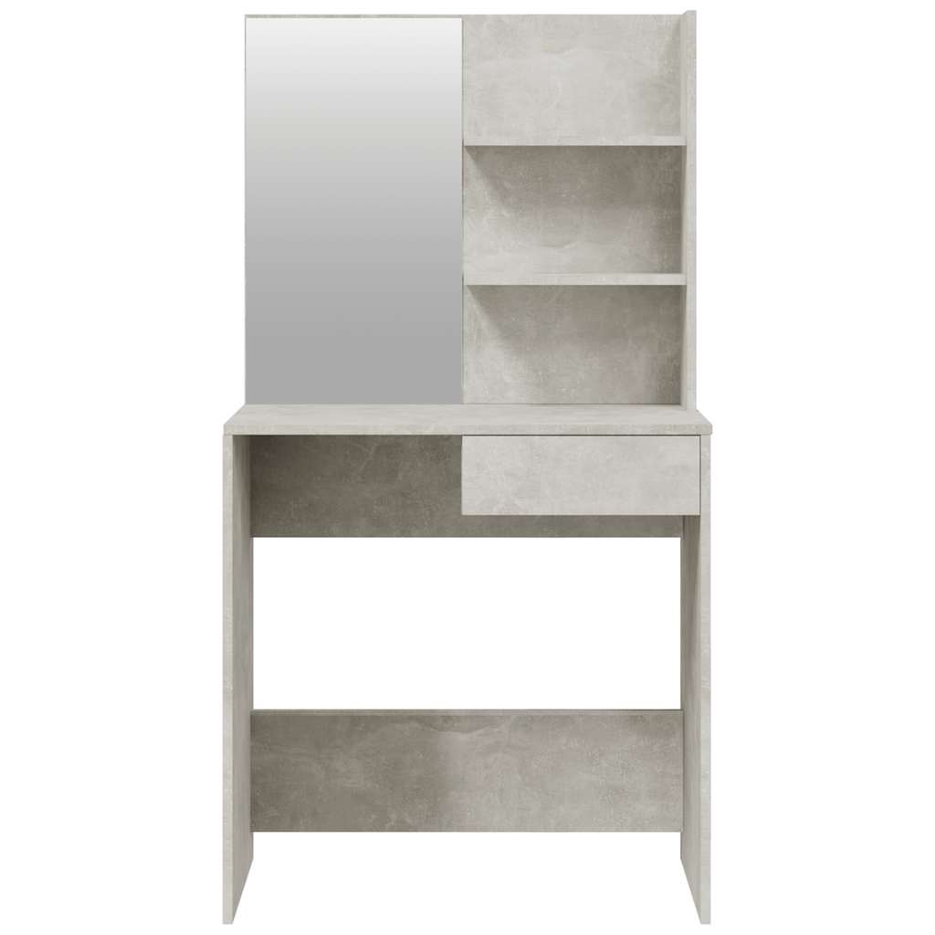 vidaXL Dressing Table Set Concrete Grey 74.5x40x141 cm 6