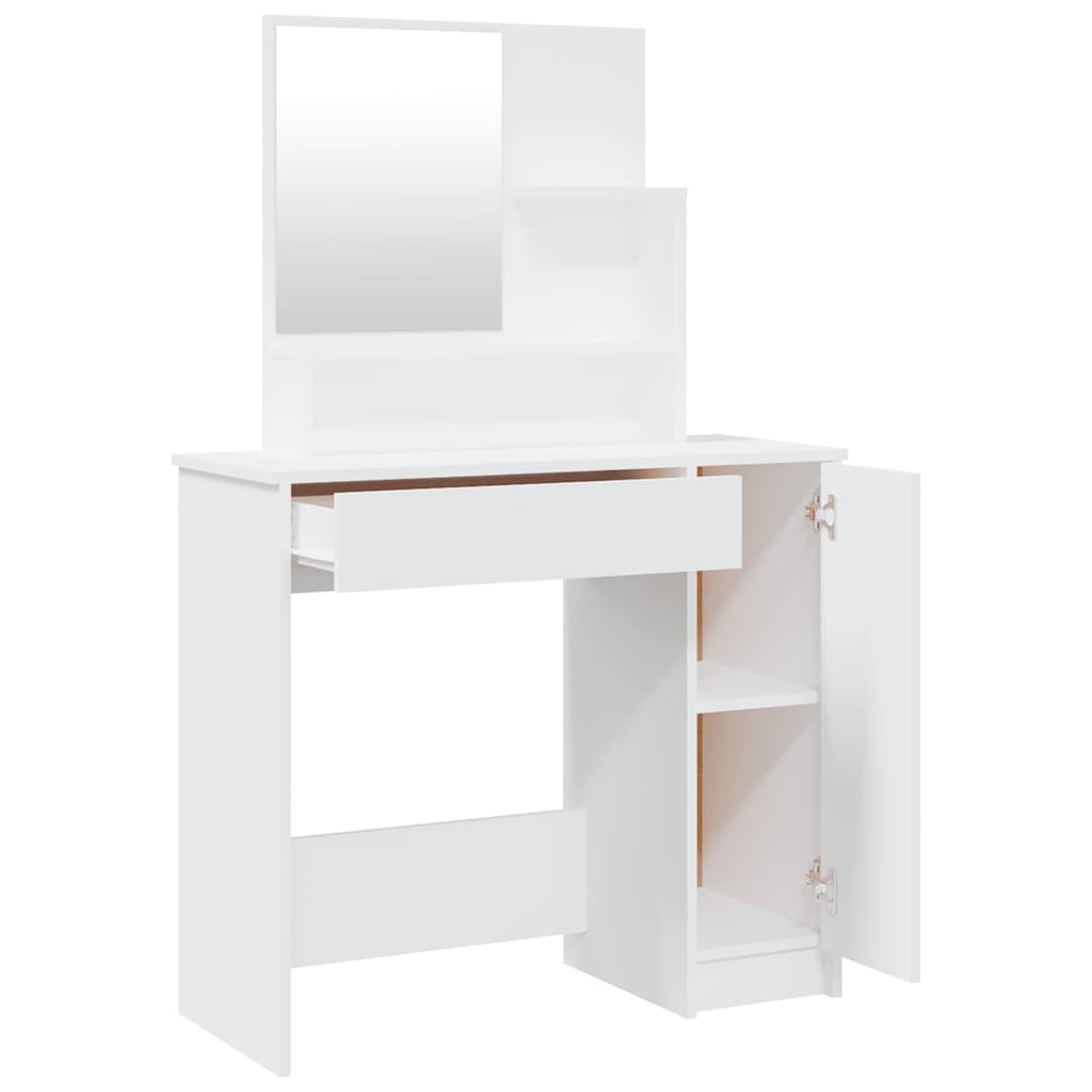 vidaXL Dressing Table Set White 86.5x35x136 cm 5