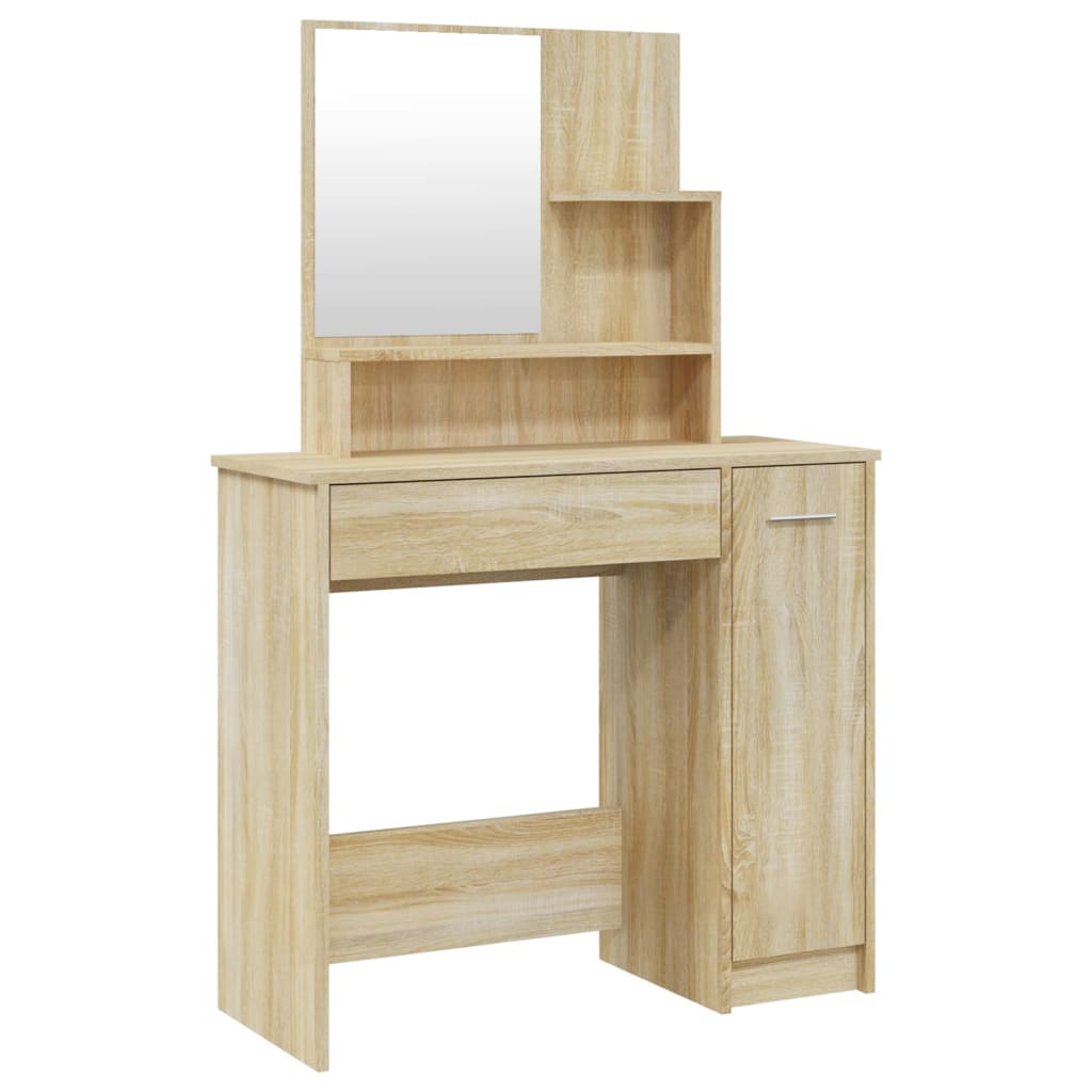 vidaXL Dressing Table Set Sonoma Oak 86.5x35x136 cm 5