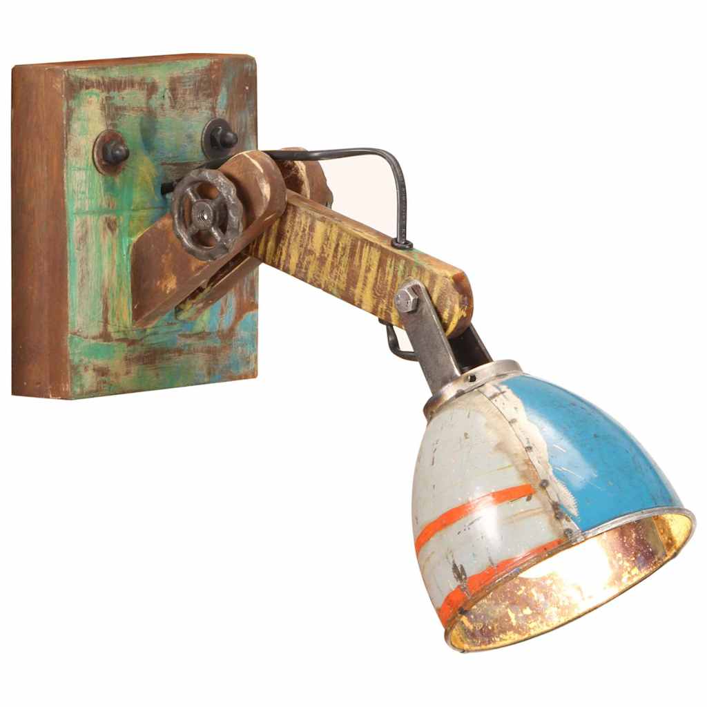 vidaXL Wall Lamp Industrial Style Multicolour Round E27 1