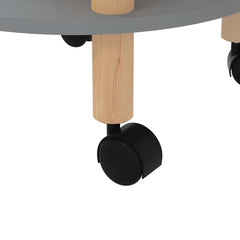 vidaXL 3-tier Trolley Grey 38x38x82cm Engineered Wood&Solid Wood Pine 6