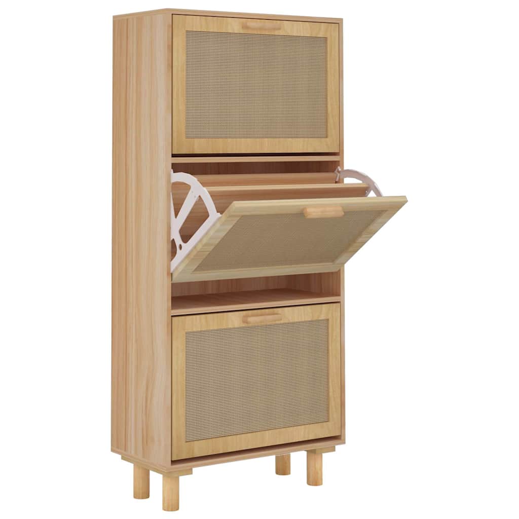 vidaXL Shoe Cabinet | Brown | Engineered wood | 115 cm tall | Shoe Cabinet 2
