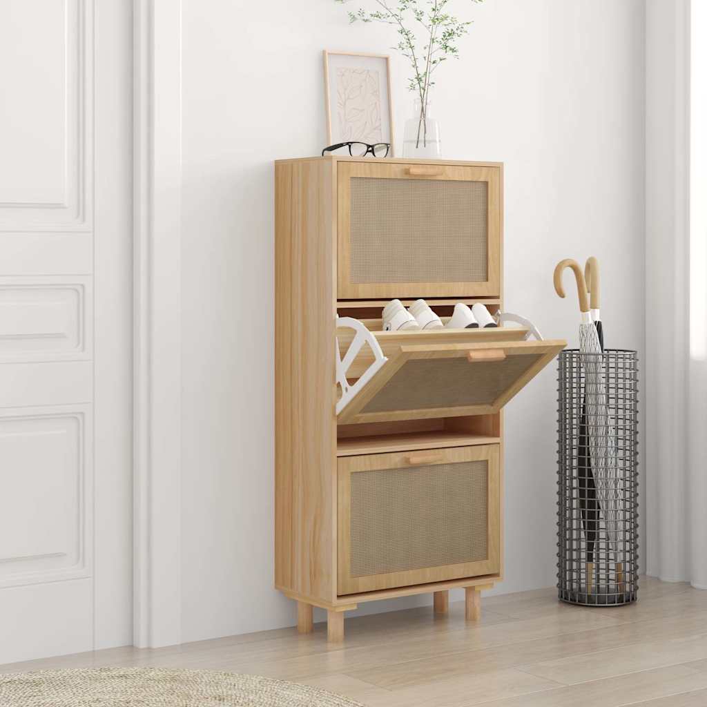 vidaXL Shoe Cabinet | Brown | Engineered wood | 115 cm tall | Shoe Cabinet 1