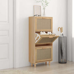 vidaXL Shoe Cabinet | Brown | Engineered wood | 115 cm tall | Shoe Cabinet 1