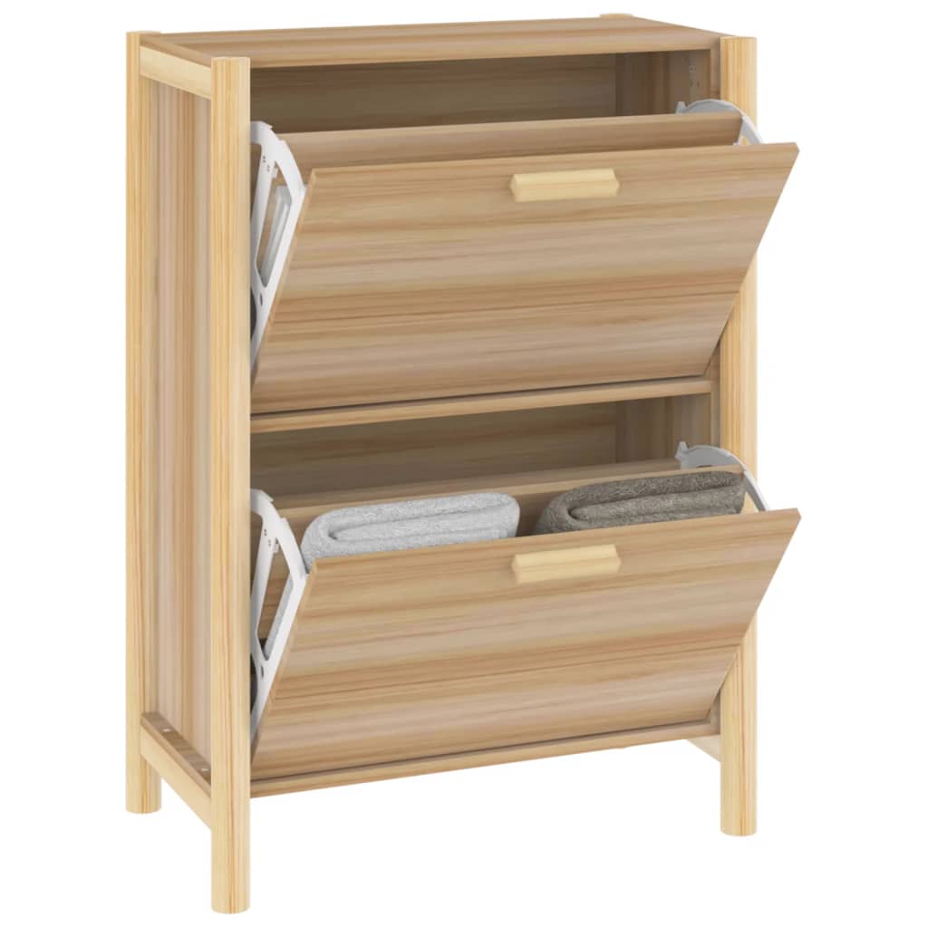 vidaXL Shoe Cabinet | White | Engineered wood, solid pine wood | Medium 5