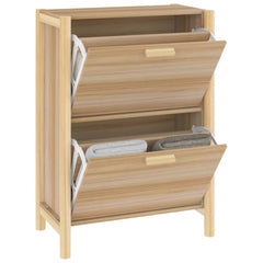 vidaXL Shoe Cabinet | White | Engineered wood, solid pine wood | Medium 5