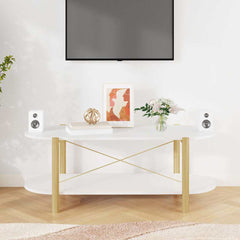 vidaXL Coffee Table White 110x48x40 cm Engineered Wood 3