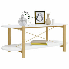 vidaXL Coffee Table White 110x48x40 cm Engineered Wood 4