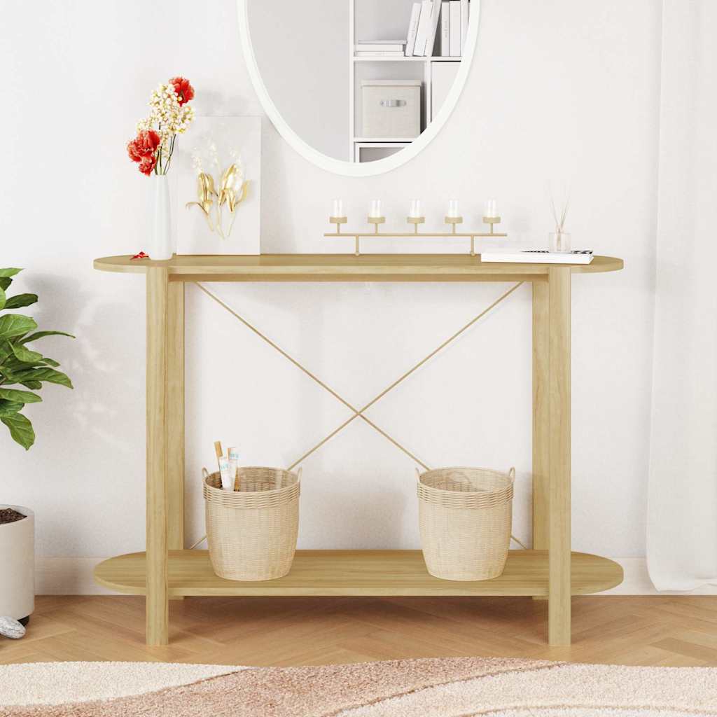 vidaXL Console Table 110x38x75 cm Engineered Wood 3